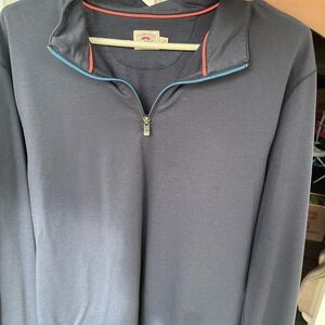 Faherty Navy Blue Lightweight q-zip